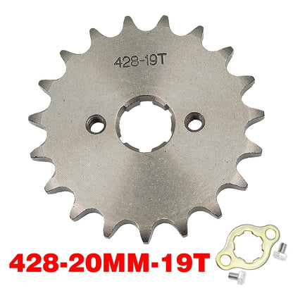 Chain 428# 17mm 20MM 10t 11T 12t 13T 14T 15t 16t 17T 18t 19T Motorcycle Sprocket
