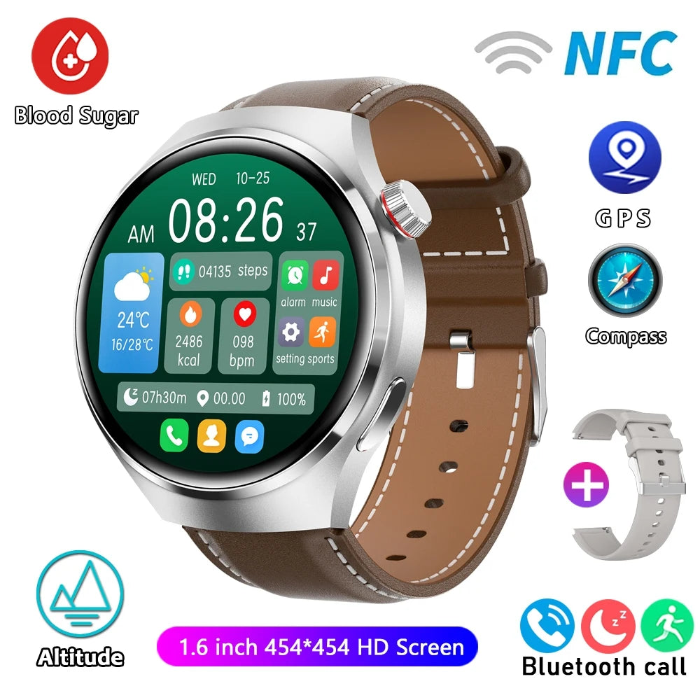 For HUAWEI GT4 Pro GPS NFC Smart Watch Men 360*360 AMOLED Screen Heart rate Bluetooth Call IP68 Waterproof Man Smartwatch 2024-EXPROTAS