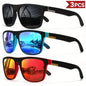 3PCS Polarized Square Sunglasses Men Women Fashion Outdoor Sport Travel