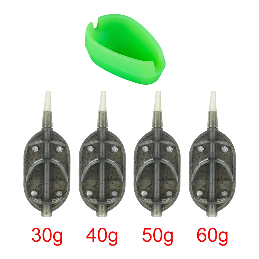 Hirisi Carp Method Feeder Cage 30g–60g Quick Release Bait Basket Tackle Gear