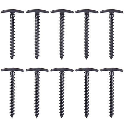 10PCS Camping Tent Stakes Screw Pegs Ground Anchors Windproof Accessories
