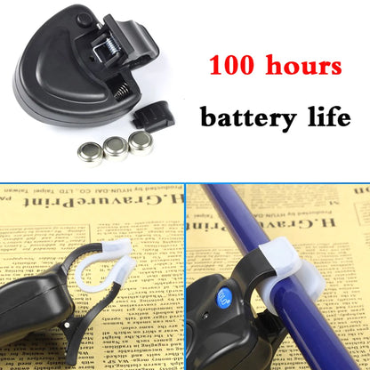 LED Fishing Bite Alarm Clip Carp Rod Bell Sound Indicator Night Sensor