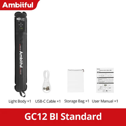 Ambitful GC12 Gold Crow 12W Inflatable LED Soft Light, 2700K-6500K Bi-Color Portable Photography Fill Light