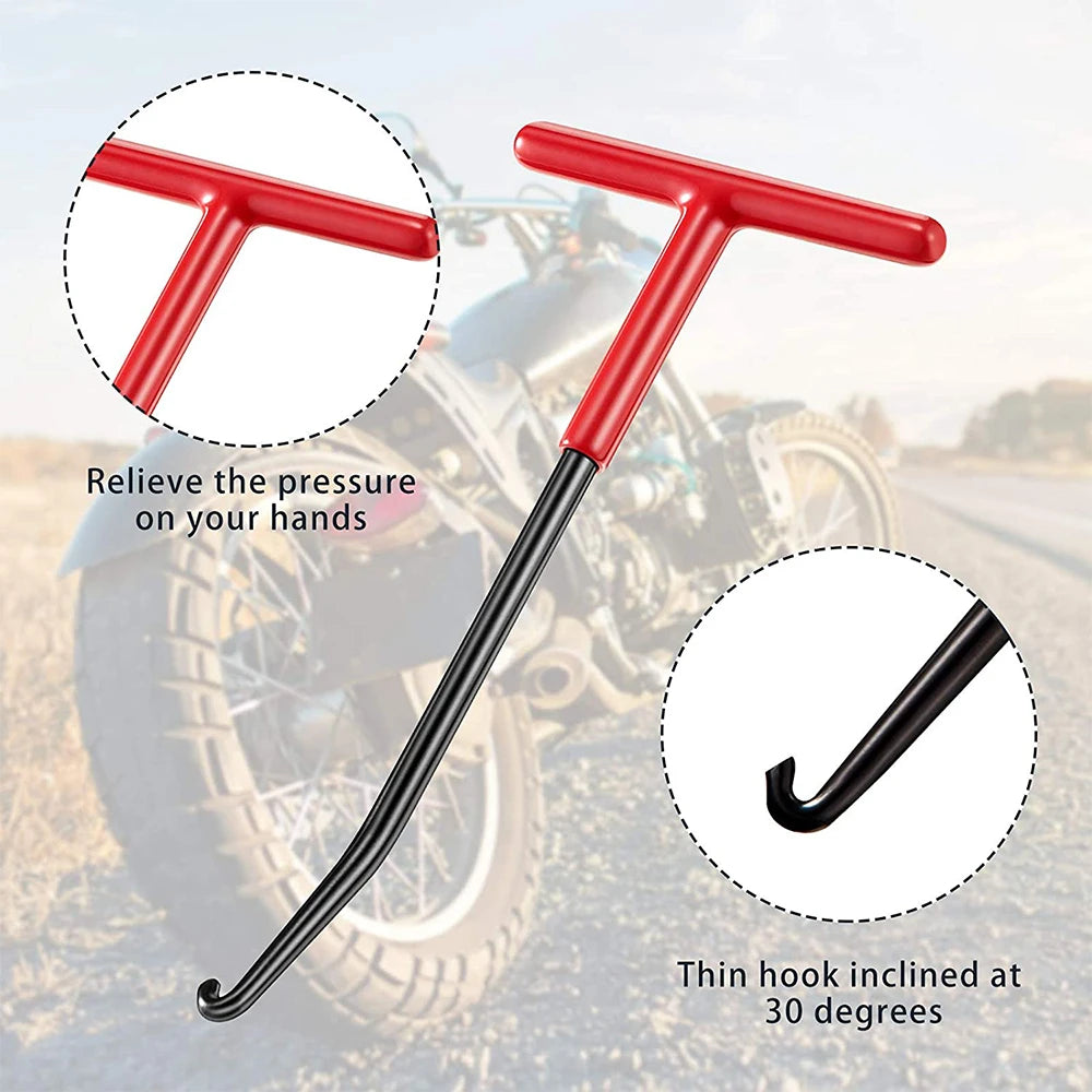 Motorcycle Exhaust Spring Hook T-Handle Pipe Puller Installer Repair Tool Removal-EXPROTAS