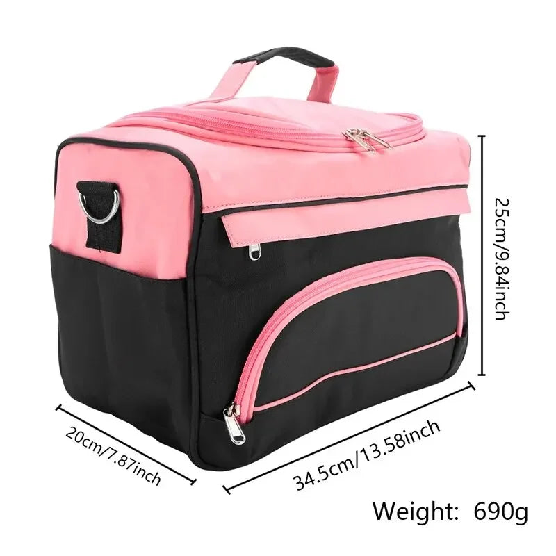 Makeup Bag Portable Cosmetic Organizer for Salon Nail Art Travel