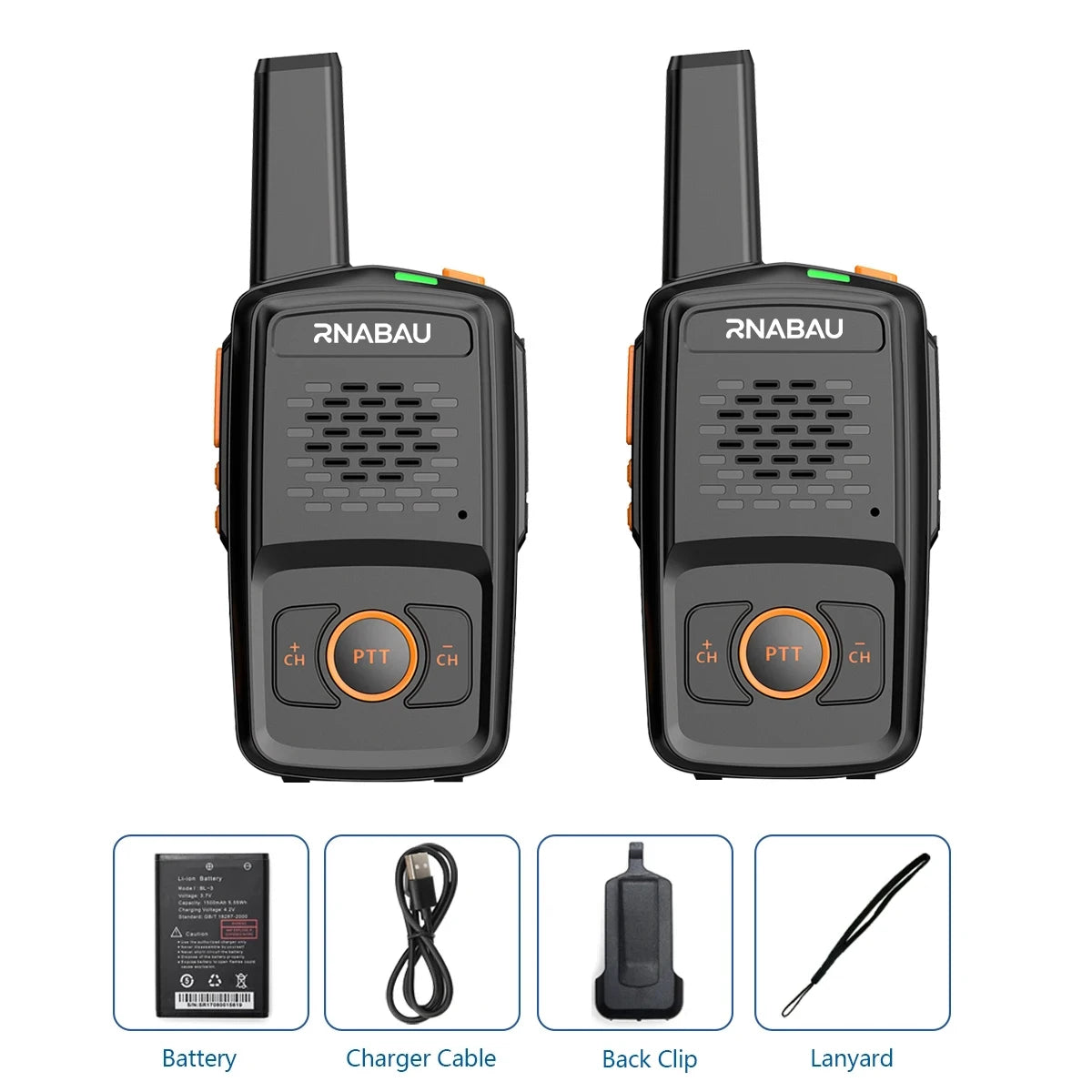 Mini Walkie Talkie UHF 16 Channels Two-Way Radio Long Range 5W MT-N1