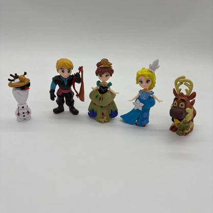 5pcs Frozen Figure Set Elsa Anna Olaf Sven Kristoff Cake Toppers