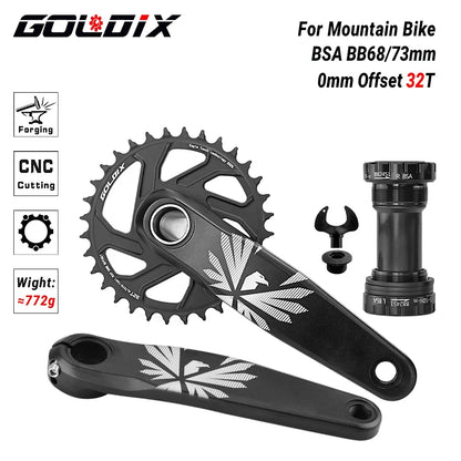 GOLDIX MTB Direct Mount Crankset 0mm Offset 170/175mm for 30–38T Chainring - EXPROTAS