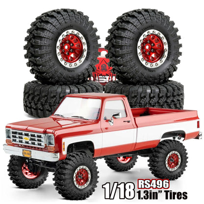 1.3 Beadlock Wheel Tires for 1/18 1/24 RC Crawler SCX24 AX24 TRX4M
