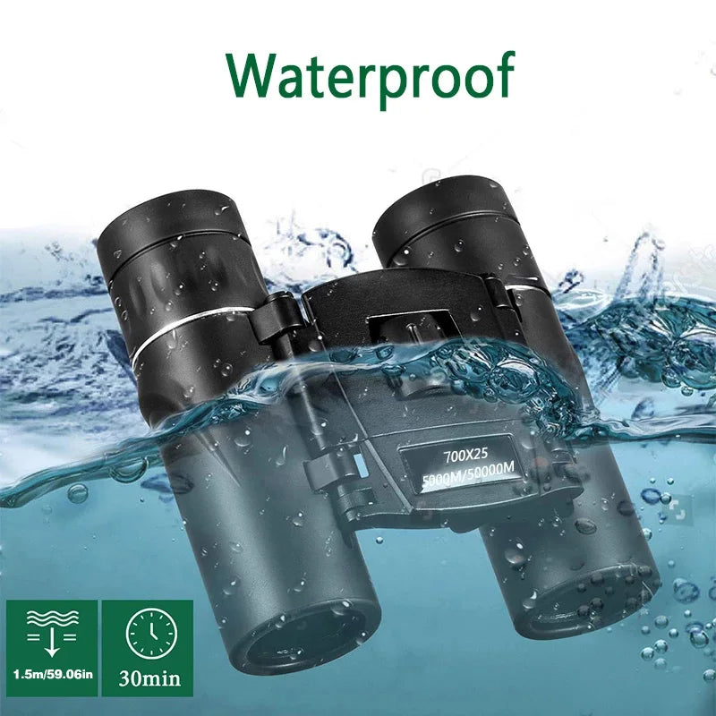 700x25 HD Zoom Binoculars BAK4 FMC Long Range Folding Hunting Camping Travel