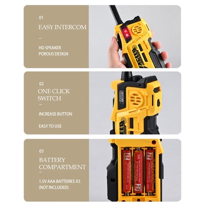 Long Range Talkies 2Pcs Walkie Radios for Kids Outdoor Camping Toys