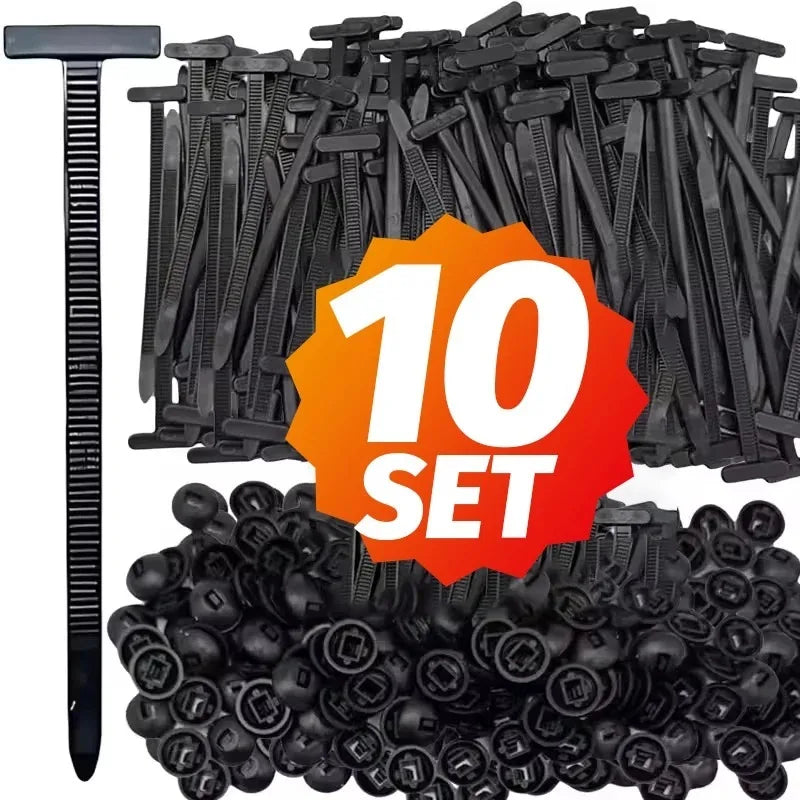 Nylon Cable Ties Heavy Duty Self-locking Buckle for Car Repair 10/20/50/100pcs