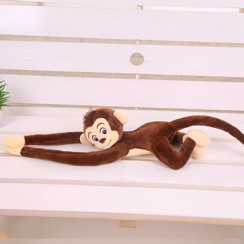 Color Long Arm Plush Monkey Doll Hanging Decorative Toy for Kids