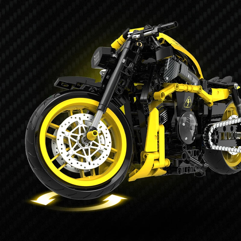 500+pcs Super Racing Motorcycle Building Blocks Technical DIY Motorbike Model Toy Gift