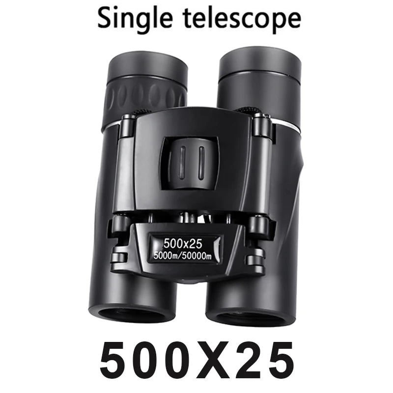 500x25 HD Zoom Binoculars Folding Long Distance Hunting Camping Outdoor Optics