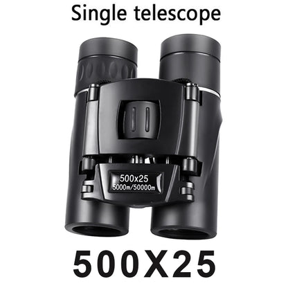 500x25 HD Zoom Binoculars Folding Long Distance Hunting Camping Outdoor Optics
