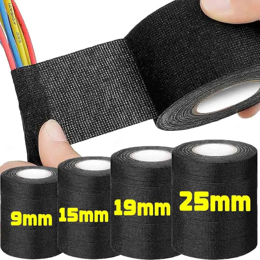 Harness Cloth Tape Heat Resistant Adhesive Wrap for Car Wiring 15M