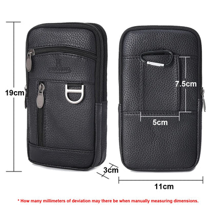 Men's Mobile Phone Bag Waist Pouch Leather Outdoor Belt Case