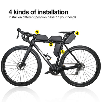 Rhinowalk Waterproof Top Tube Bicycle Bag Hard Shell Bike Bag Stable Cycling Frame Bag Bike Accessories for  Road bike