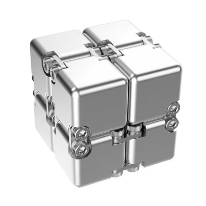 Metal Infinity Magic Cube Fidget Toy Decompression Puzzle for Adults Kids