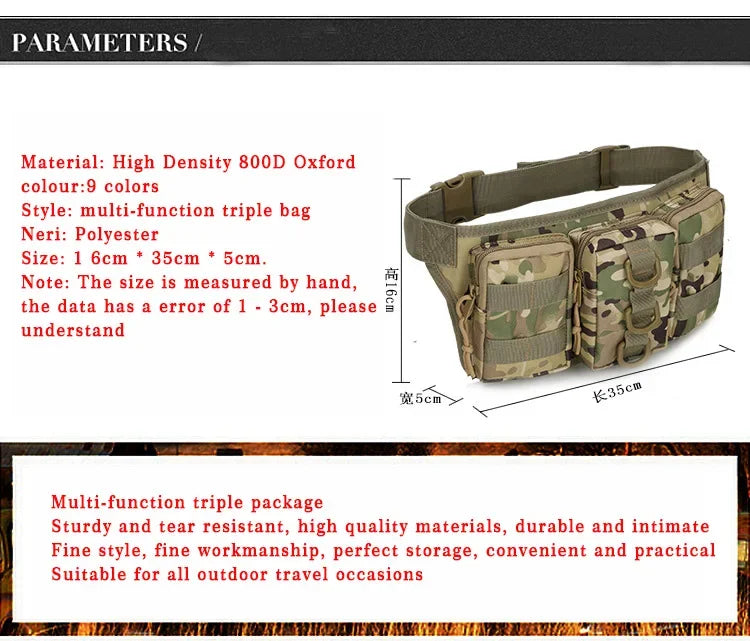 Hiking Waist Bag Outdoor Sports Pack for Camping and Climbing