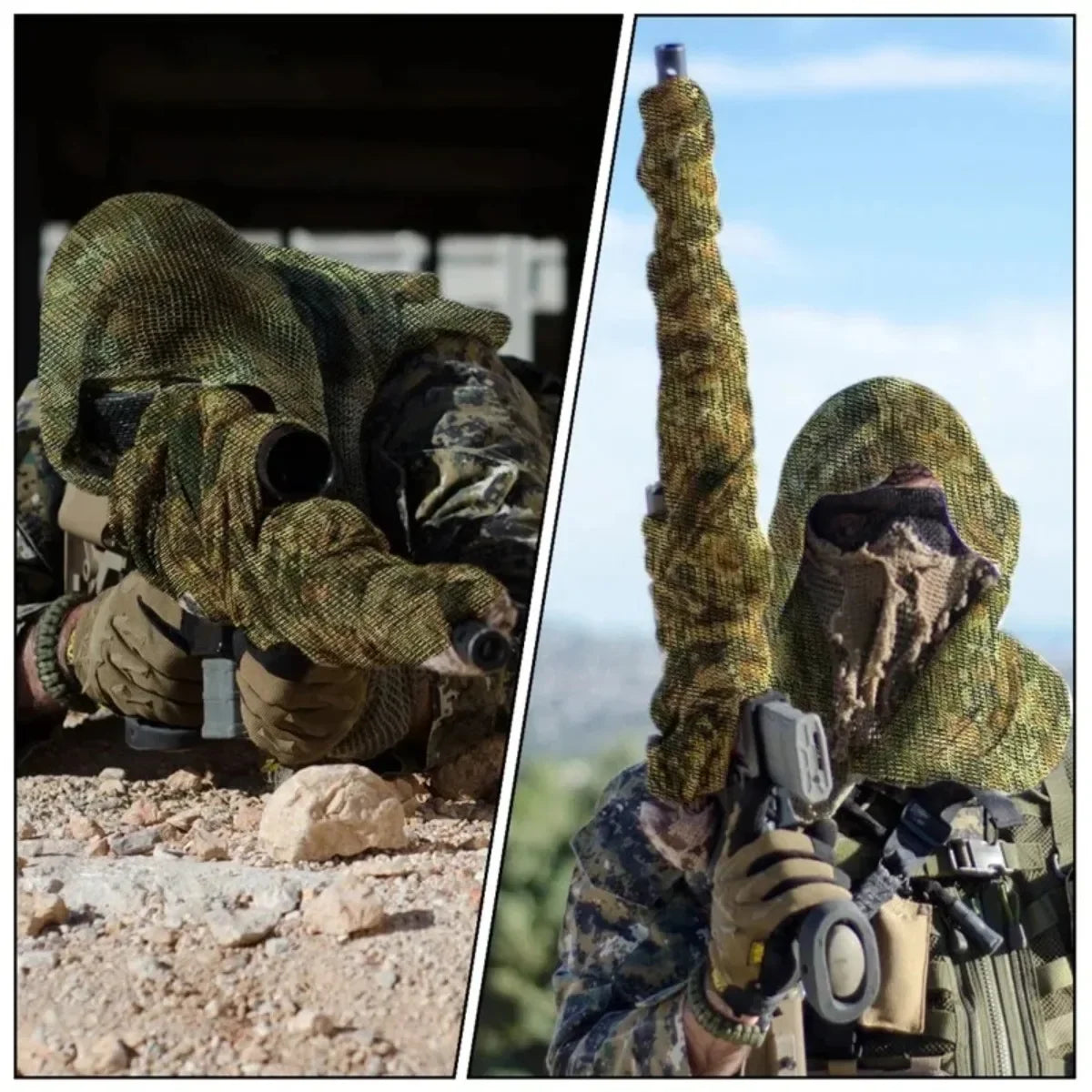 Veil Camo Mesh Scarf for Outdoor Camping Hiking Hunting Activities