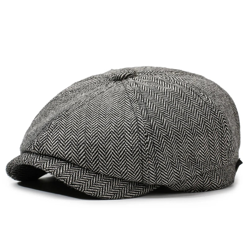 Unisex Newsboy Hat Retro Beret Cap for Spring Autumn Travel Casual