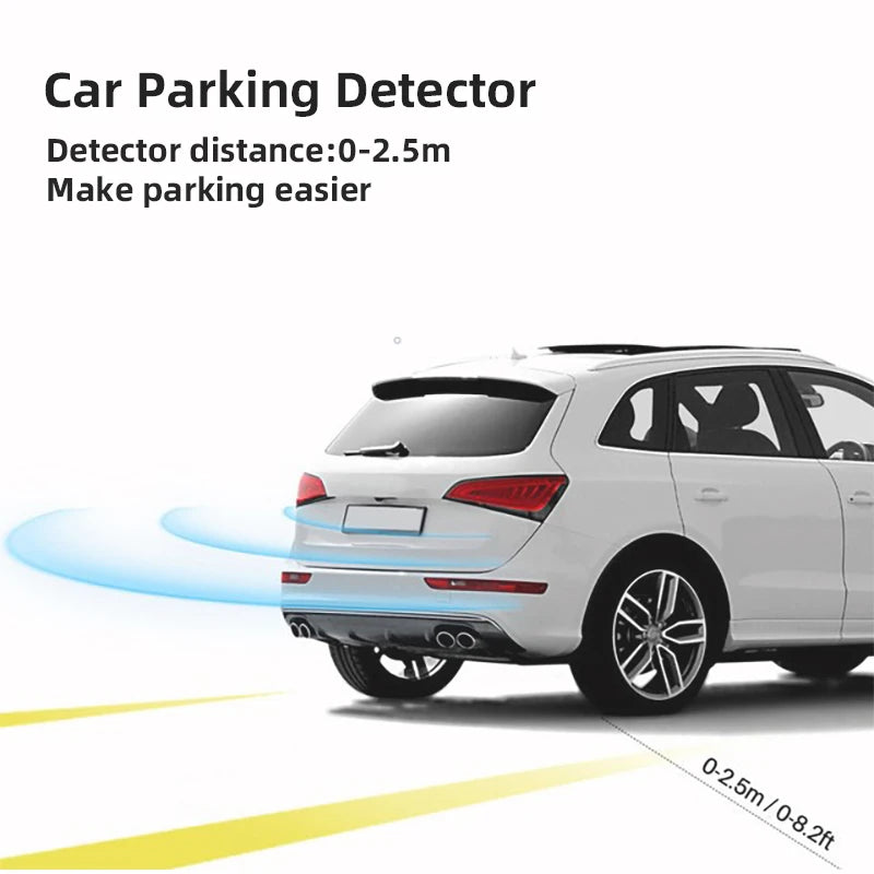 Car Parking Sensor 12V Ultrasonic 4 Sensors Buzzer Reverse Alert System