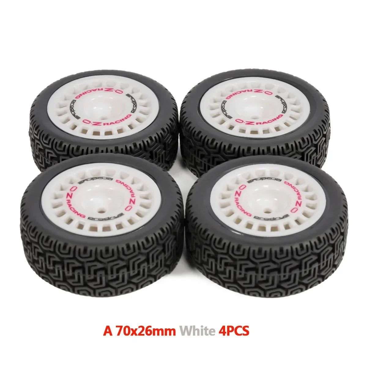 4PCS RC Rally Tires w/ 12mm Hex for Tamiya TT02 TT01 XV01 WR8 PTG-2