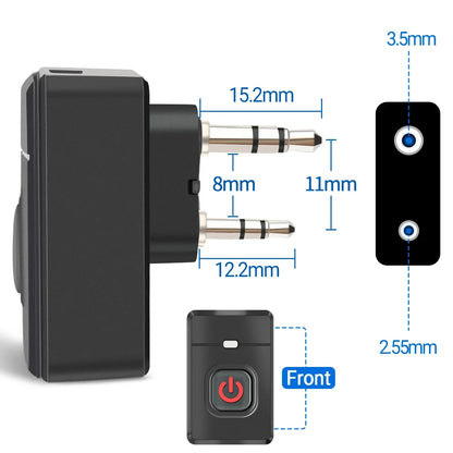 Baofeng Walkie Talkie Wireless Bluetooth PTT Headset Earpiece Hands-free K Plug For Kenwood UV-5R BF-888S Quansheng UV K5 (8)-EXPROTAS
