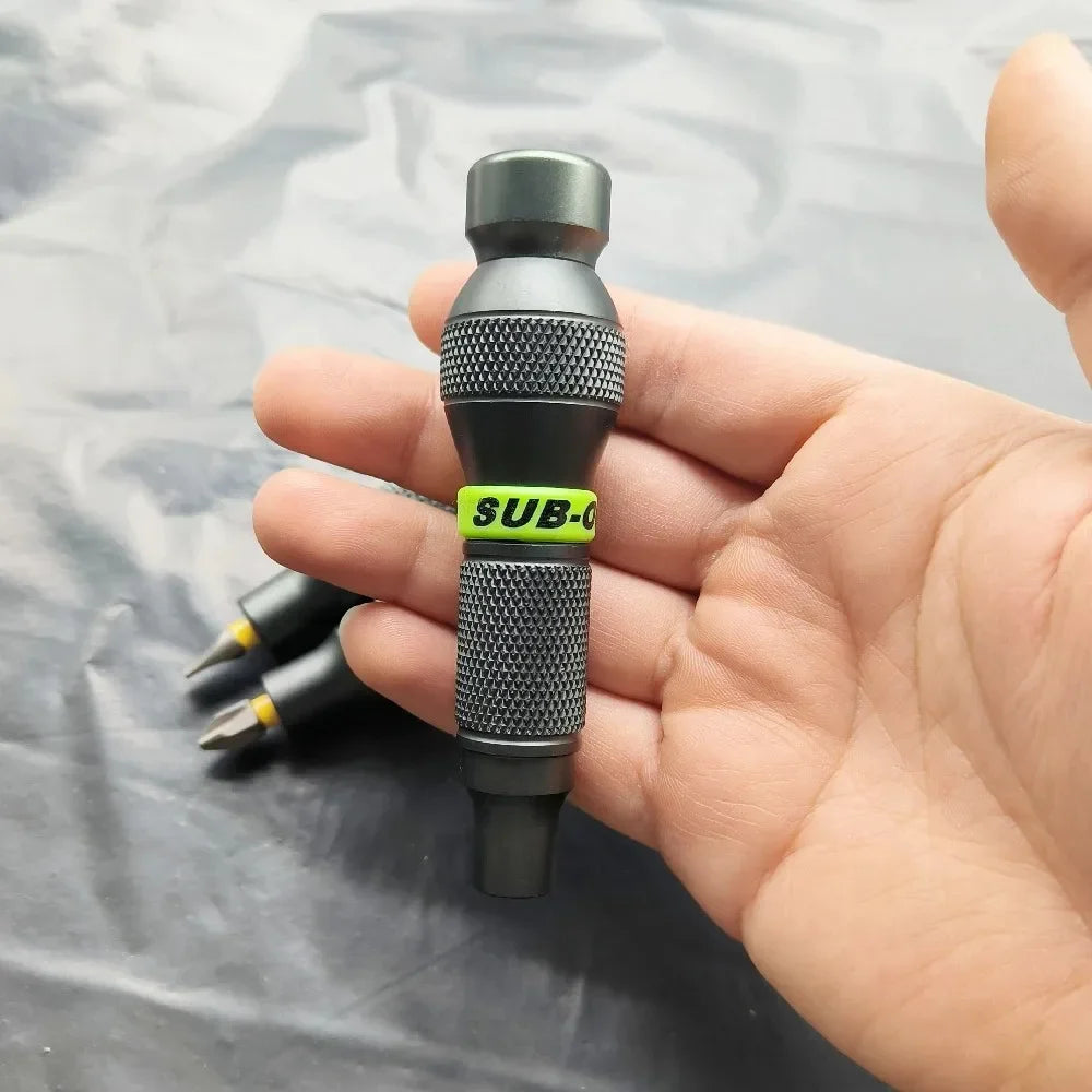 Precision Aluminum Alloy Handle for 1/4" Hex Bits Mini Screwdriver Holder Tool