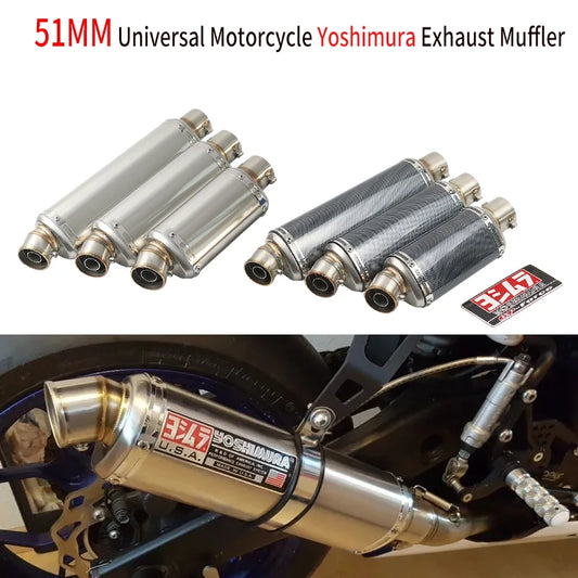 38-51MM Universal yoshimura Motorcycle Exhaust Muffler Pipe Escape For BMW Yamaha Kawasaki-EXPROTAS