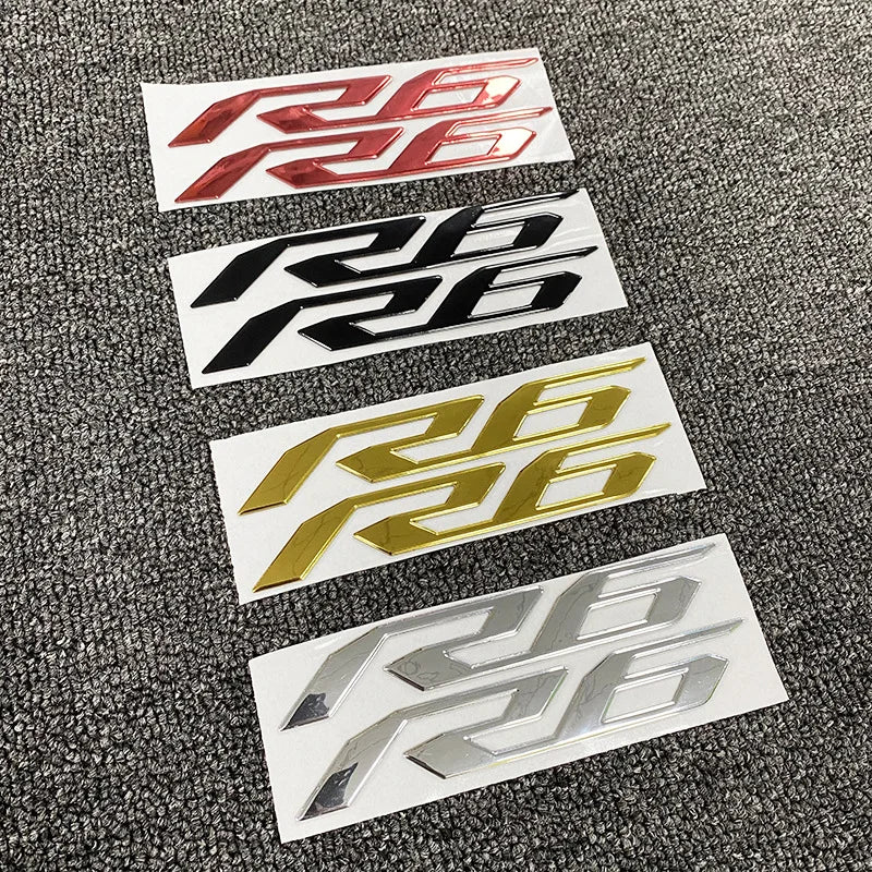 Motorcycle 3D Emblem Badge Decal Tank Wheel Sticker Soft Reflective Decal R1 R3 R6 Sticker For Yamaha YZF-R6 Fairing Body Decals-EXPROTAS
