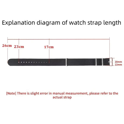 Nato Watch Strap Nylon Band 18mm 20mm 22mm Military Diver Wristwatch