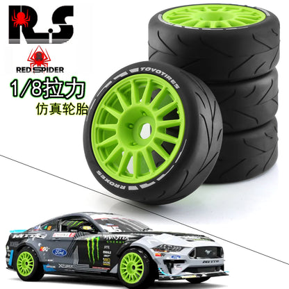 4pcs 1/8 RC On Road Car Tires Wheels for HPI WR8 HSP Hobao ARRMA Redcat Losi