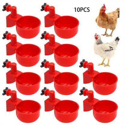 20Pcs Chicken Drinking Bowl Automatic Water Dispenser Poultry Feeder Drinker