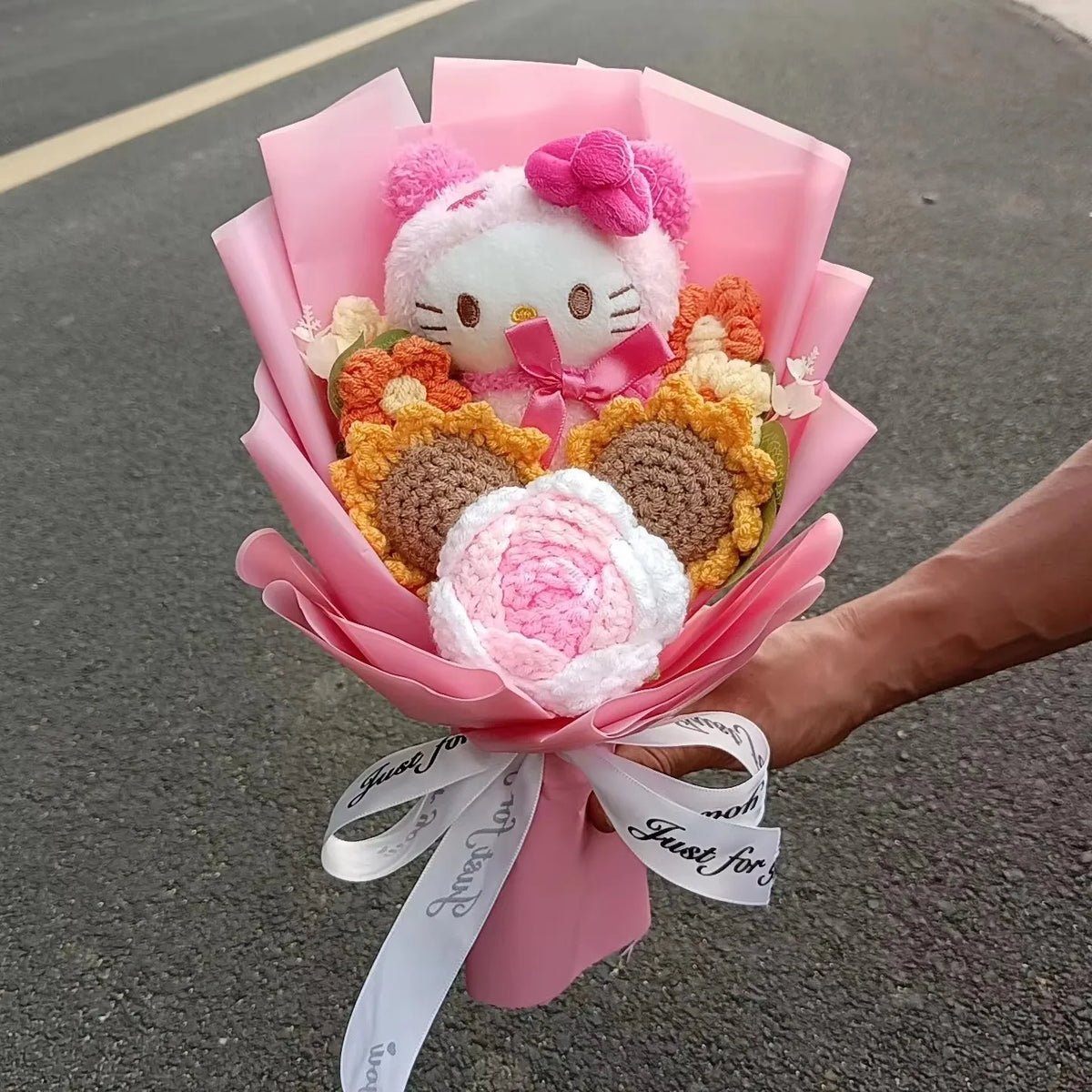Pooh Bear Bouquet Plush Doll for Wedding Graduation Birthday Christmas
