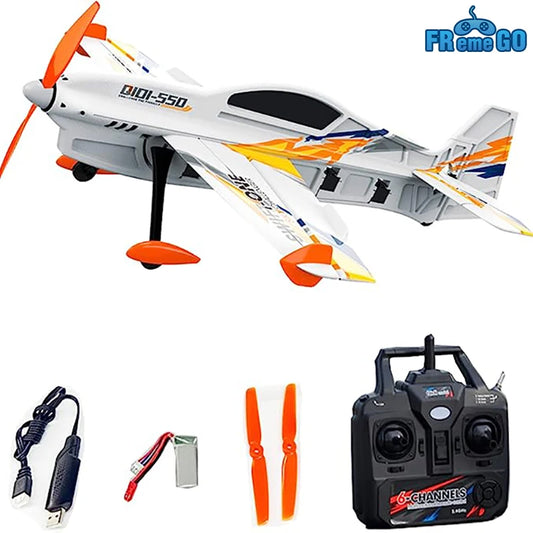 QIDI-550 3D RC Airplane 500mm Wingspan One-Key Hanging Stunt with 6-Axis Gyro Wind Resistant Flight Control RTF Aircraft-EXPROTAS