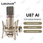 U87 AI XLR Condenser Microphone Professional Cardioid Studio Mic for Recording Podcasting Voice Over Streaming Home Studio-EXPROTAS
