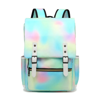 Vintage Oxford Laptop Backpack Waterproof 16" School Travel Bag Unisex Large