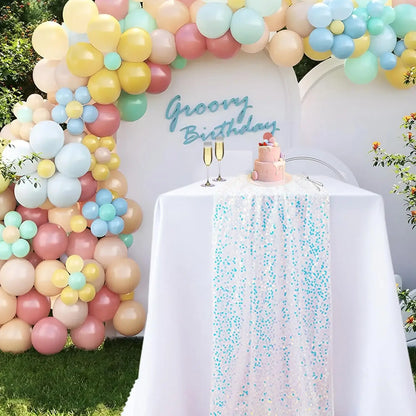 Iridescent Glitter Sequin Table Runner Wedding Baby Shower Party Decor