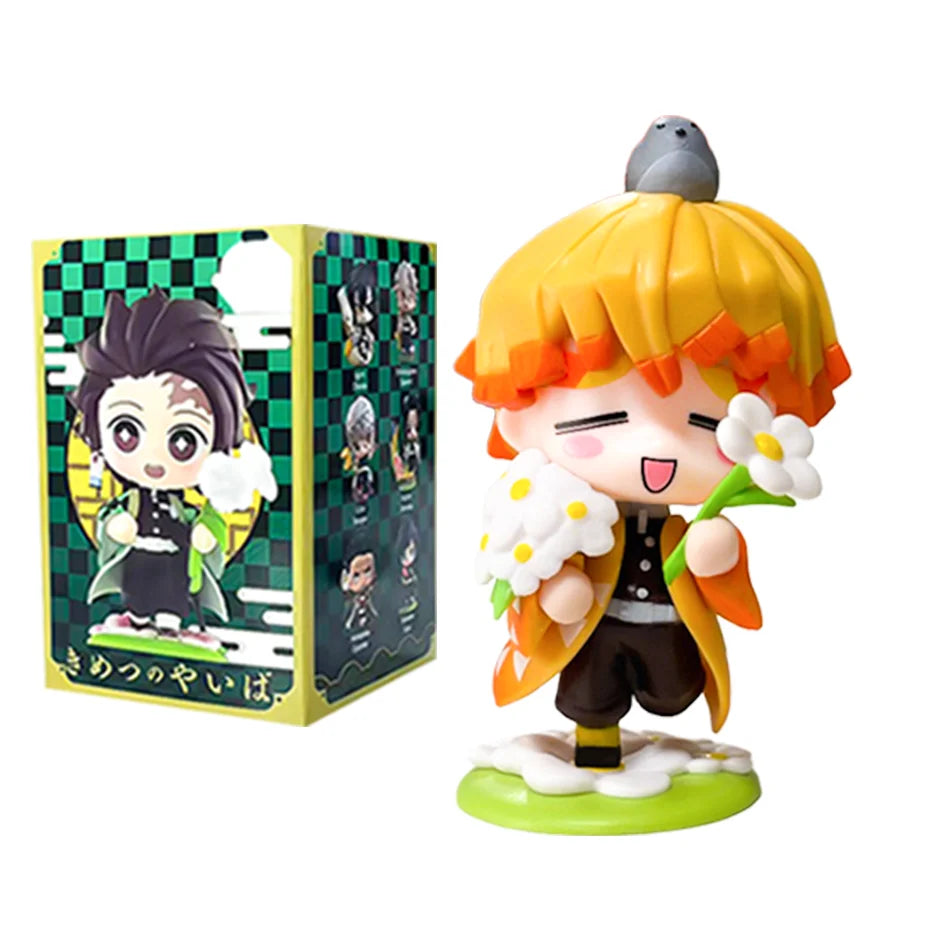 Demon Slayer Blind Box Figure Tanjiro Nezuko Anime PVC Collectible Toy