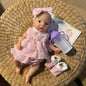 AnjoDoll 10 Inch Silicone Reborn Girl Doll Open Mouth Waterproof Painted Soft