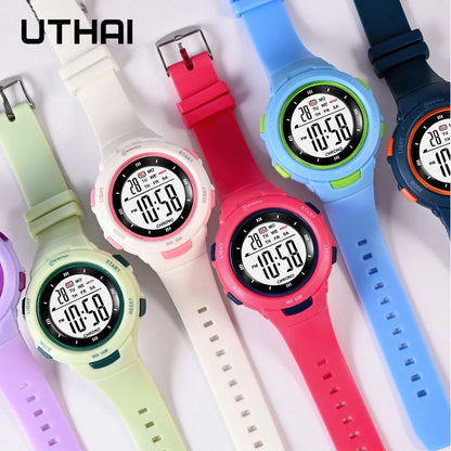 UTHAI CE49 Kids Smart Watch Luminous Waterproof Alarm Student Electronic Gift
