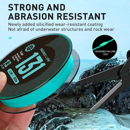 13 Strands Braided Fishing Line PE Multifilament Abrasion Resistant