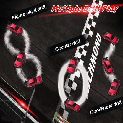 Mini Desktop RC Drift Car 1:64 4WD Remote Control Stunt Racing Toy