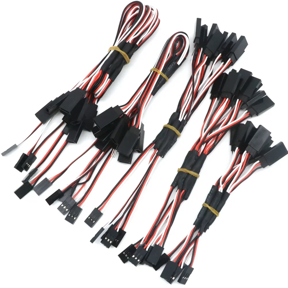 5PCS RC Servo Extension Lead Cable 500mm Futaba JR Male Female Wire