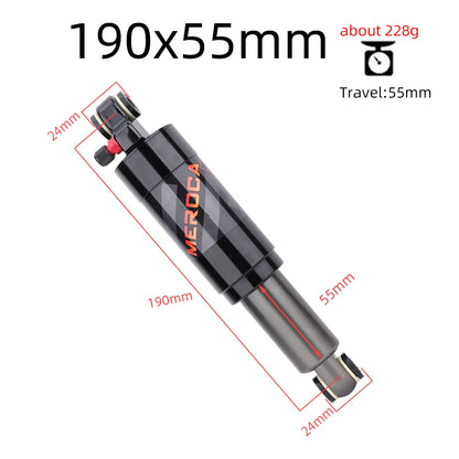 MEROCA Mountain Bike Air Shock Absorber 125mm/150mm/165mm/190mm/200mm Scooter Alloy MTB Folding Bicycle Rear Shock Cycling Parts-EXPROTAS