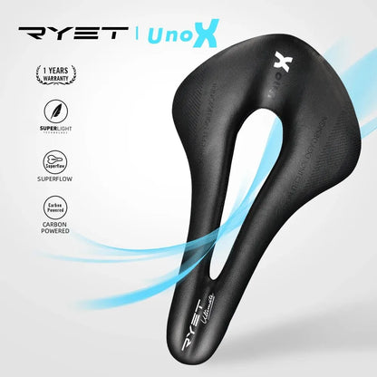 RYET Carbon Bike Saddle Ultralight PU Soft Seat with Oval Rails for Road MTB