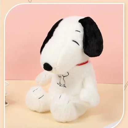 Snoopy Dog Baby Sleep Aid Plush Toy Music Light Soothing Breathing Doll
